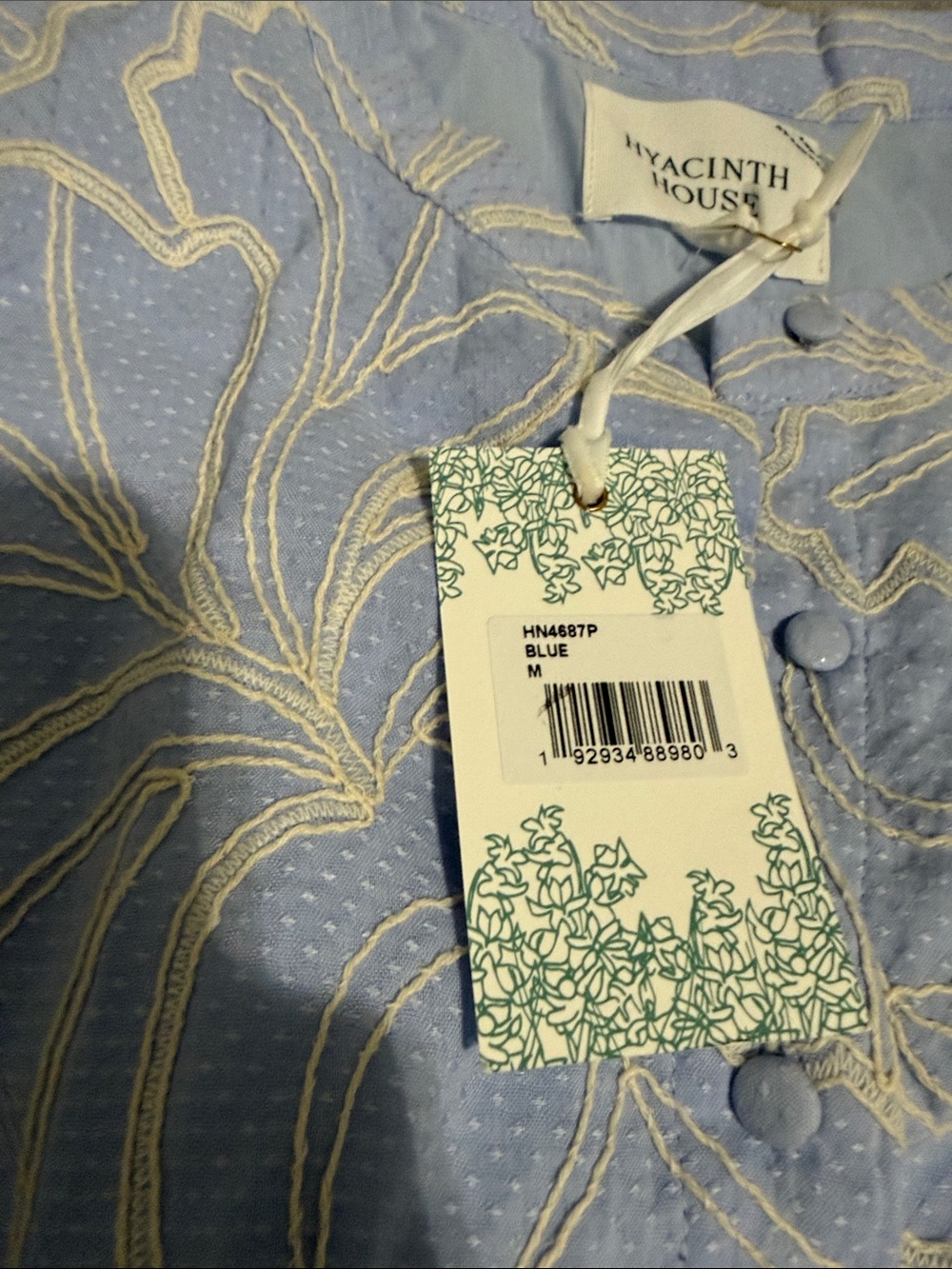 Hyacinth House Floral Embroidered Romper - Picture 3 of 4